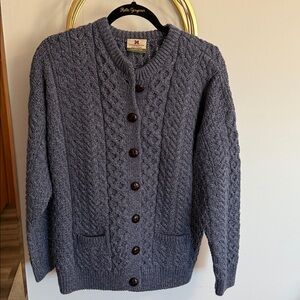 Blue Merino Wool Women's Sweater